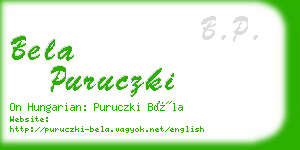 bela puruczki business card